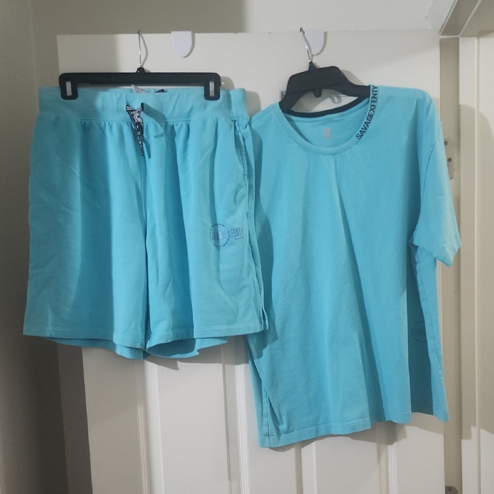 Savage X Fenty Blue Short Sleeve Tee Casual Comfort